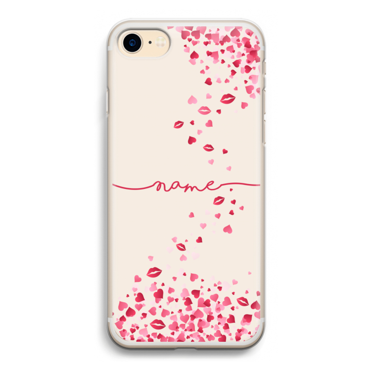 Hartjes en kusjes: iPhone 7 Transparant Hoesje