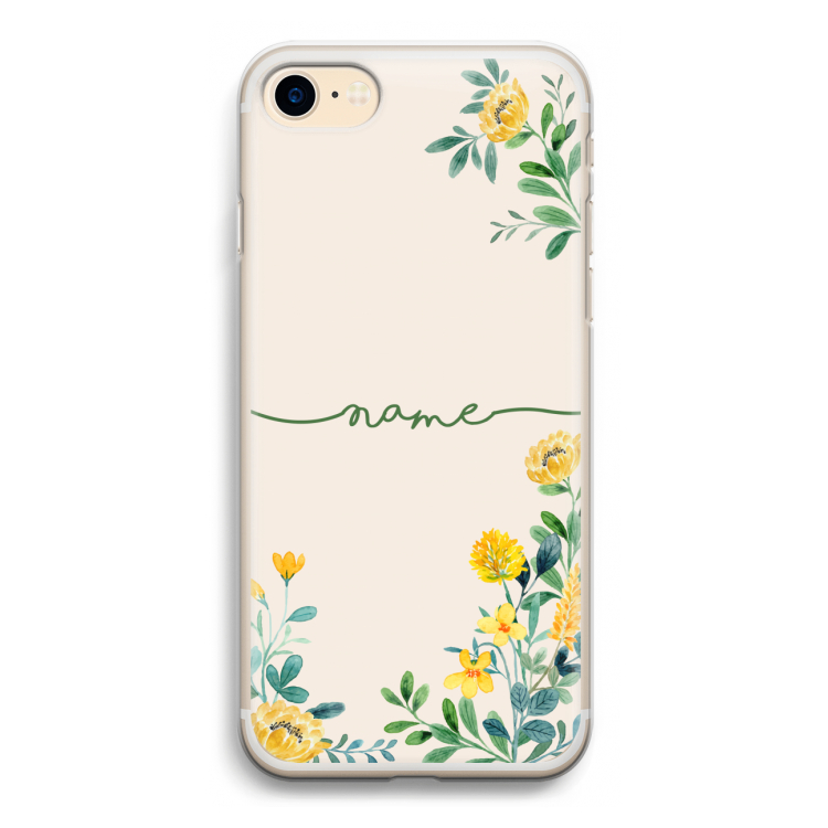 Gele bloemen: iPhone 7 Transparant Hoesje