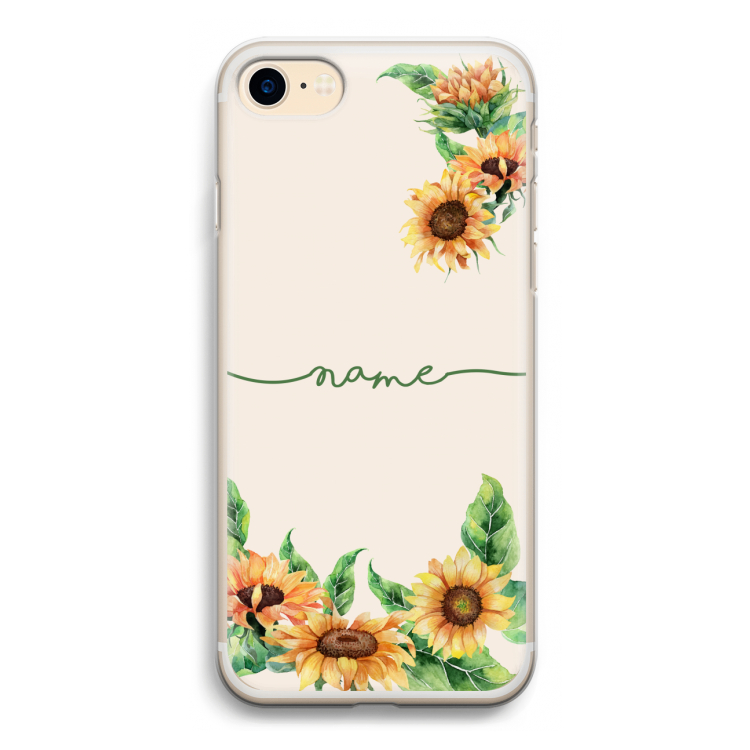 Zonnebloemen: iPhone 7 Transparant Hoesje