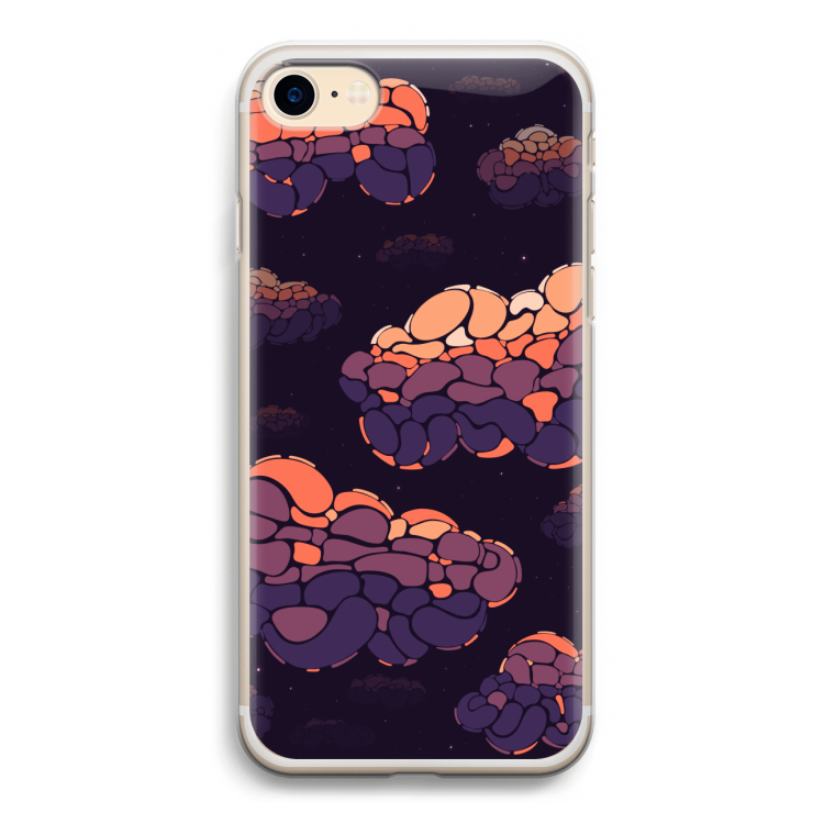 Patroon Wolken: iPhone 7 Transparant Hoesje