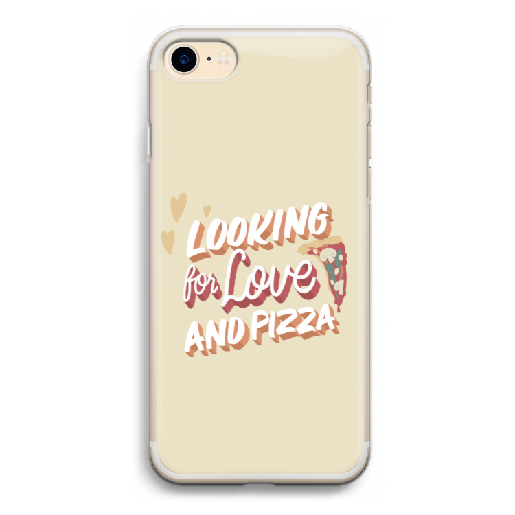 Pizza is the answer: iPhone 7 Transparant Hoesje