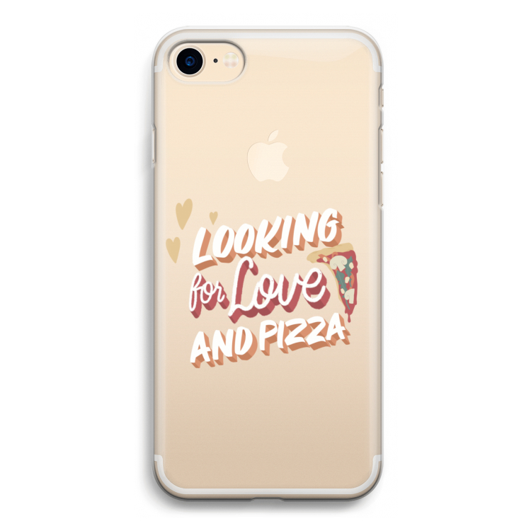 Pizza is the answer: iPhone 7 Transparant Hoesje