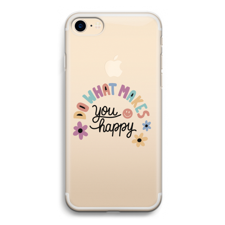 Happy days: iPhone 7 Transparant Hoesje