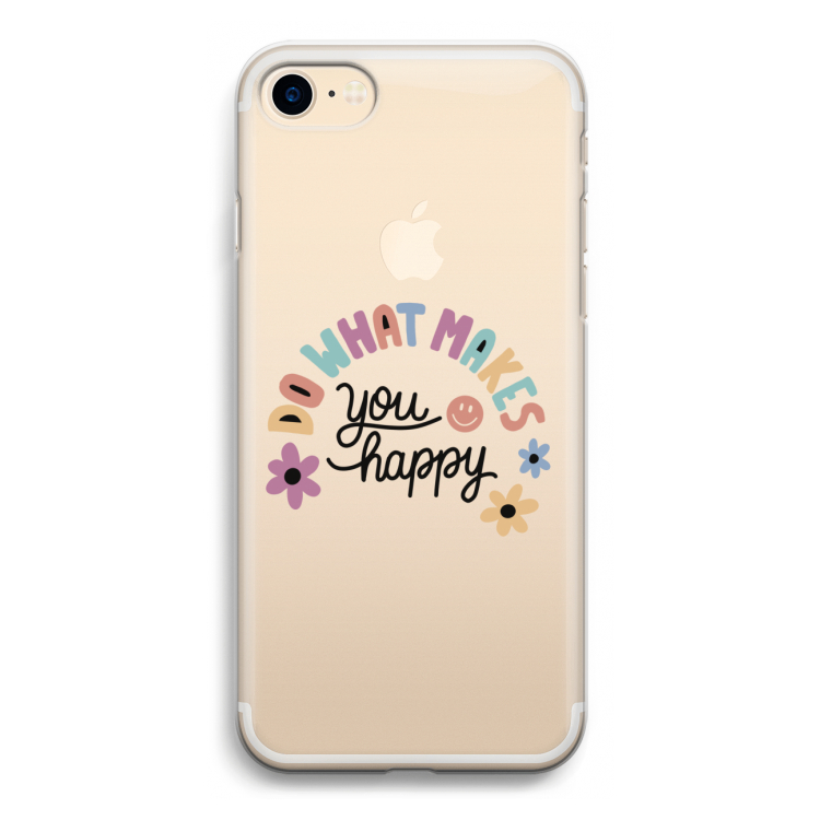 Happy days: iPhone 7 Transparant Hoesje