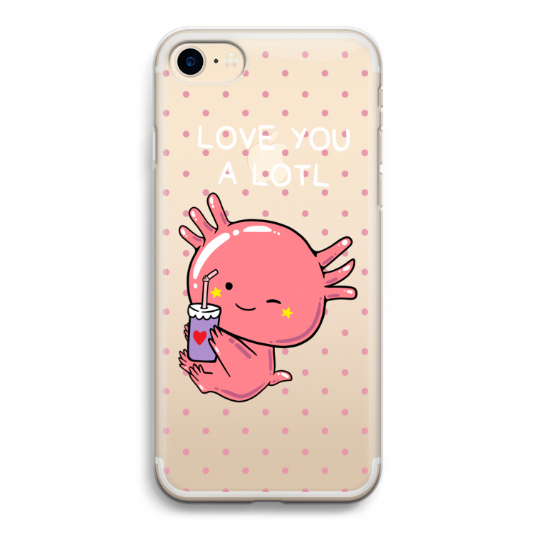 Love You A Lotl: iPhone 7 Transparant Hoesje