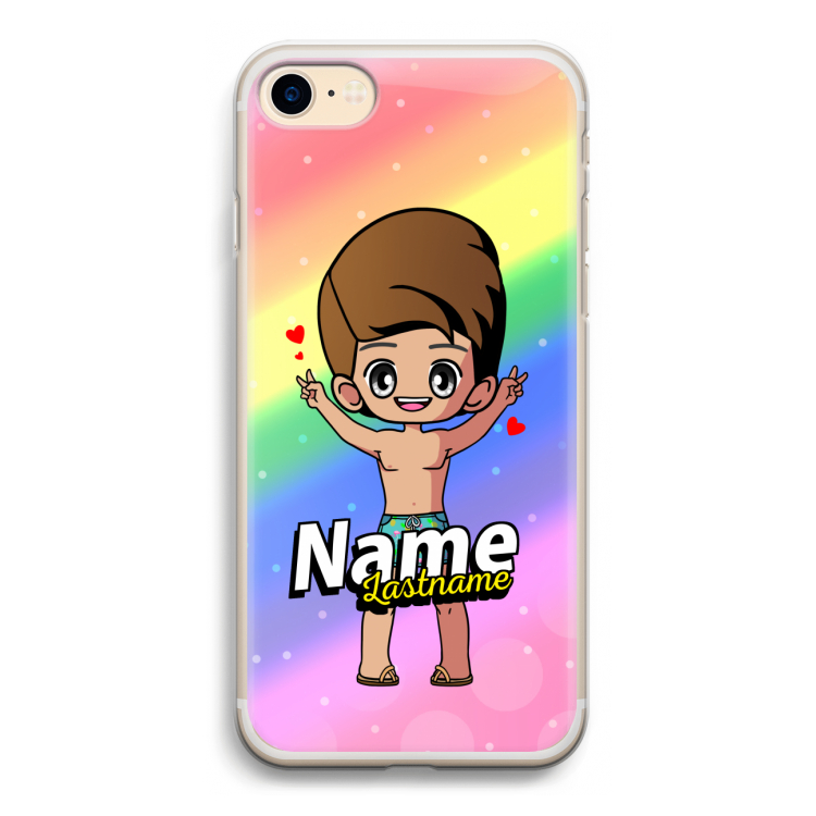 Chibi Maker man: iPhone 7 Transparant Hoesje