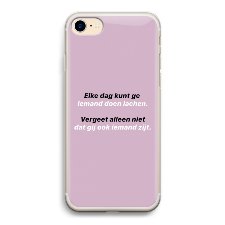 gij zijt ook iemand: iPhone 7 Transparant Hoesje