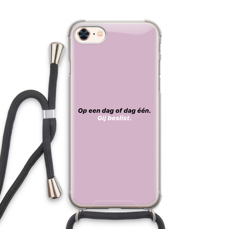 gij beslist: iPhone 7 Transparant Hoesje met koord