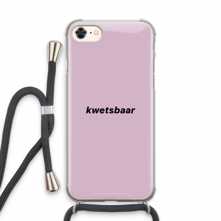 kwetsbaar: iPhone 7 Transparant Hoesje met koord