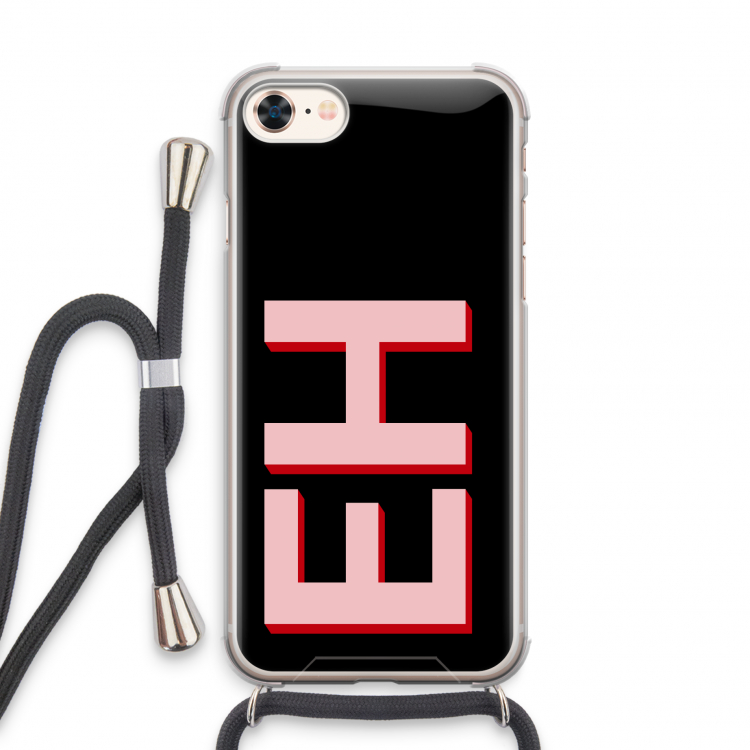 Monogram: iPhone 7 Transparant Hoesje met koord