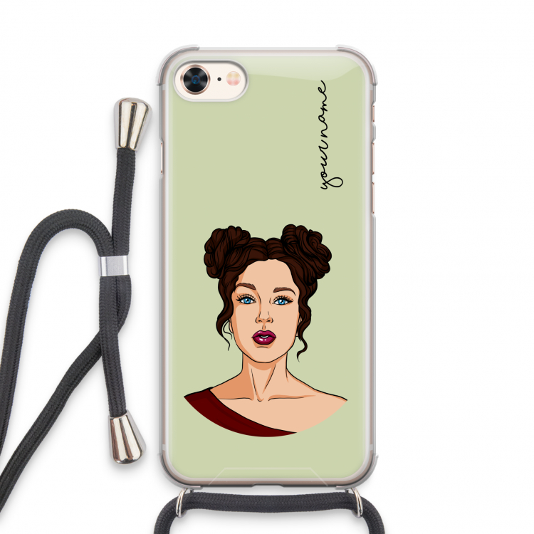 Pop-Art Creator: iPhone 7 Transparant Hoesje met koord
