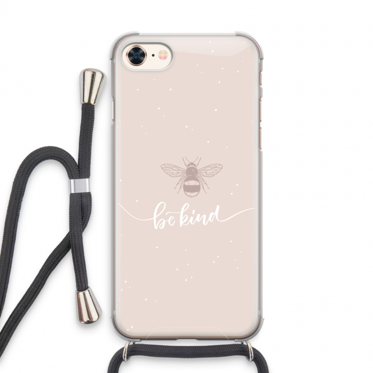 Be(e) kind: iPhone 7 Transparant Hoesje met koord