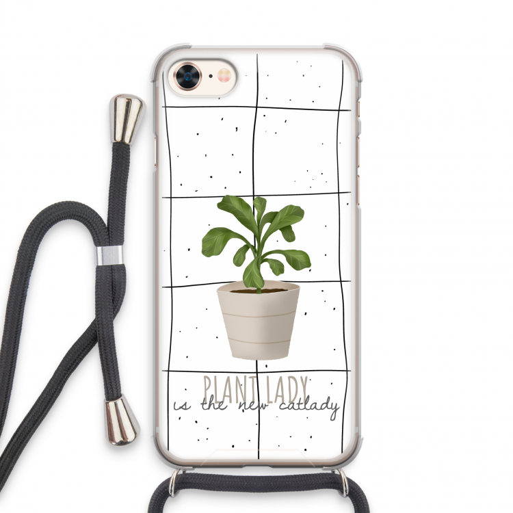 Kamerplant op vensterruit: iPhone 7 Transparant Hoesje met koord