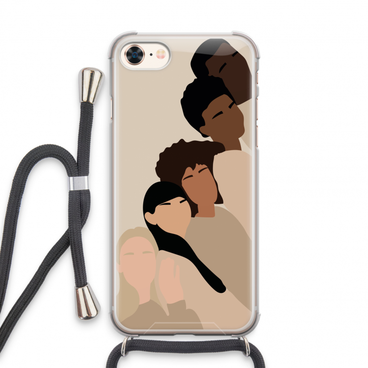 Sweet creatures: iPhone 7 Transparant Hoesje met koord
