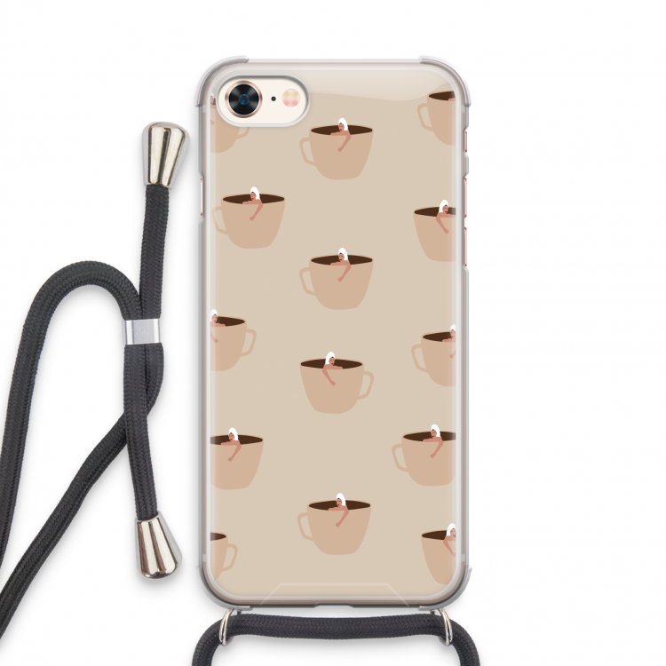 Morning coffee: iPhone 7 Transparant Hoesje met koord