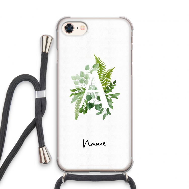 Green Brush: iPhone 7 Transparant Hoesje met koord