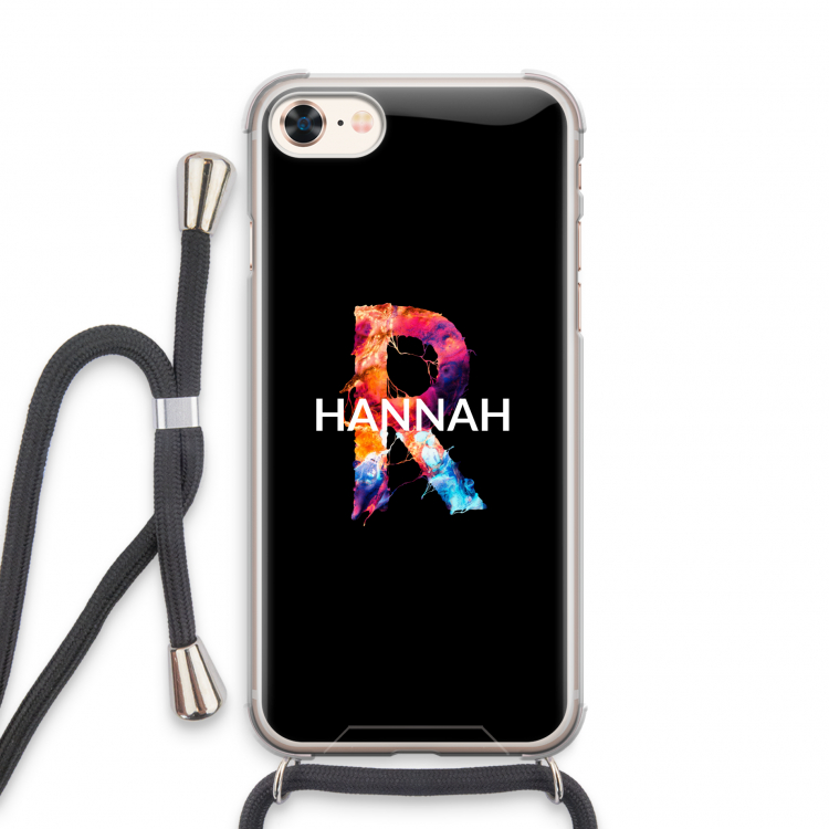 Abstract Spectrum: iPhone 7 Transparant Hoesje met koord