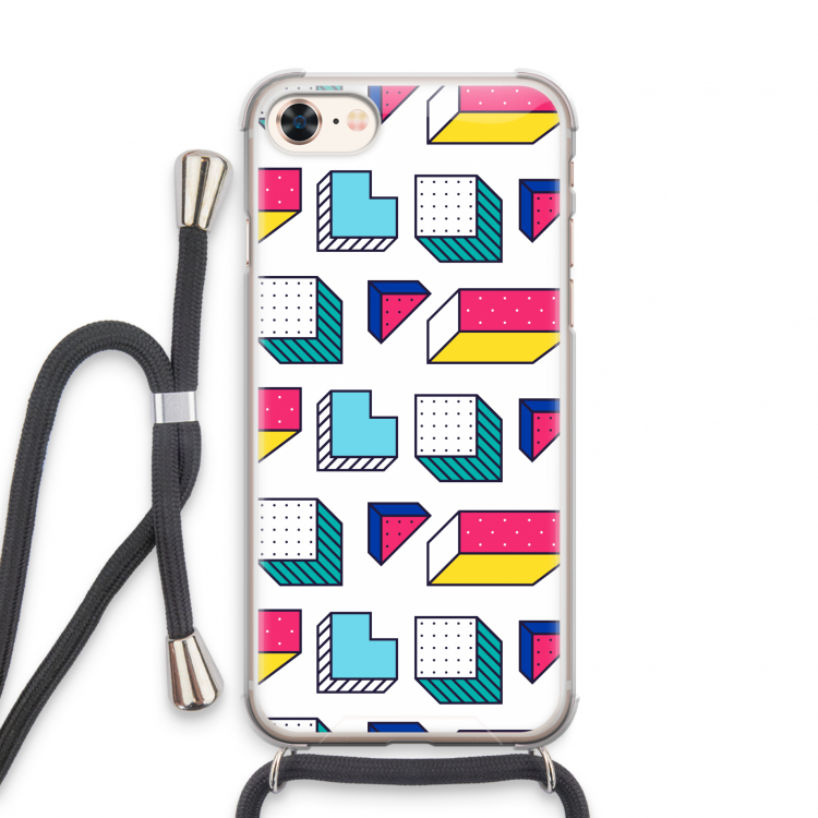 8-bit N°7: iPhone 7 Transparant Hoesje met koord
