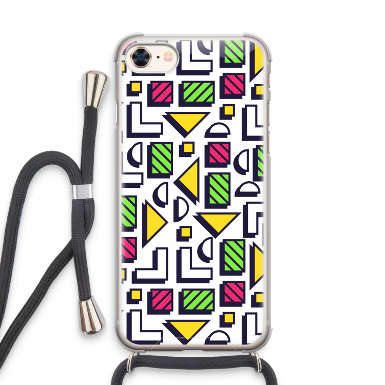 8-bit N°4: iPhone 7 Transparant Hoesje met koord