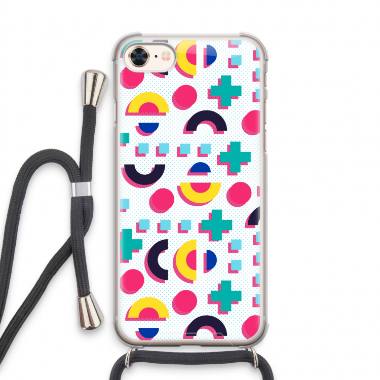 8-bit N°2: iPhone 7 Transparant Hoesje met koord