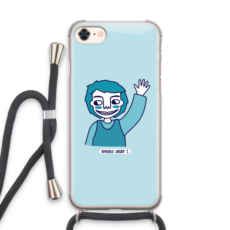 Zwaai: iPhone 7 Transparant Hoesje met koord