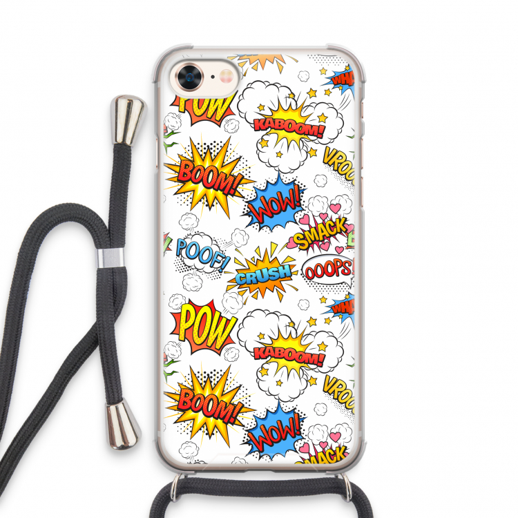 Pow Smack: iPhone 7 Transparant Hoesje met koord