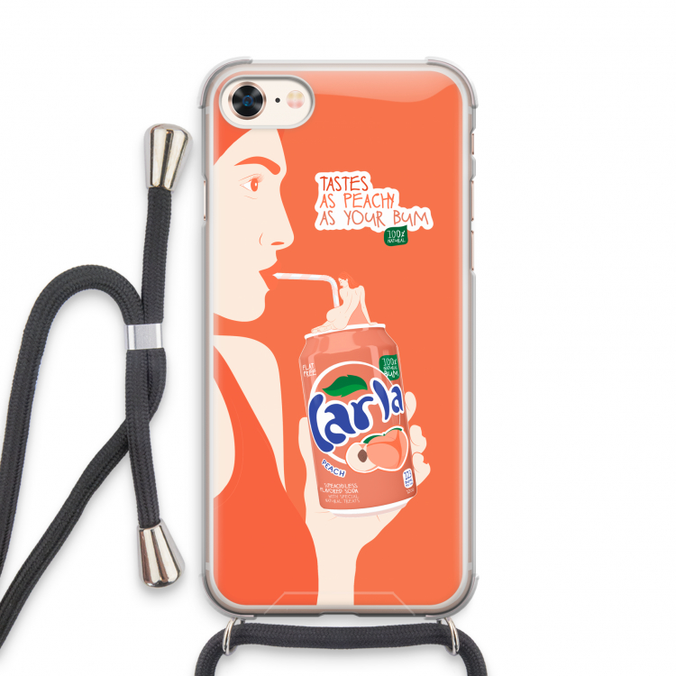 Peach please!: iPhone 7 Transparant Hoesje met koord