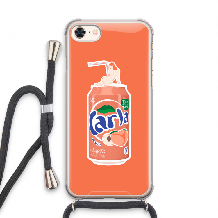 S(peach)less: iPhone 7 Transparant Hoesje met koord