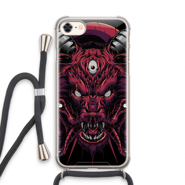 Hell Hound and Serpents: iPhone 7 Transparant Hoesje met koord