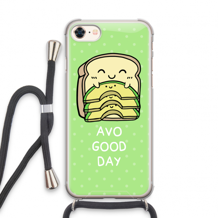Avo Good Day: iPhone 7 Transparant Hoesje met koord