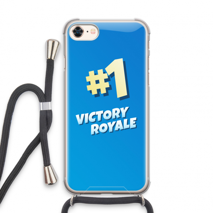 Victory Royale: iPhone 7 Transparant Hoesje met koord