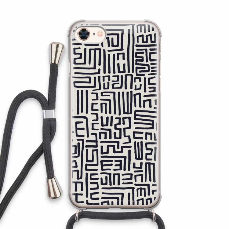 Moroccan Print: iPhone 7 Transparant Hoesje met koord