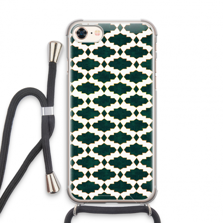 Moroccan tiles: iPhone 7 Transparant Hoesje met koord