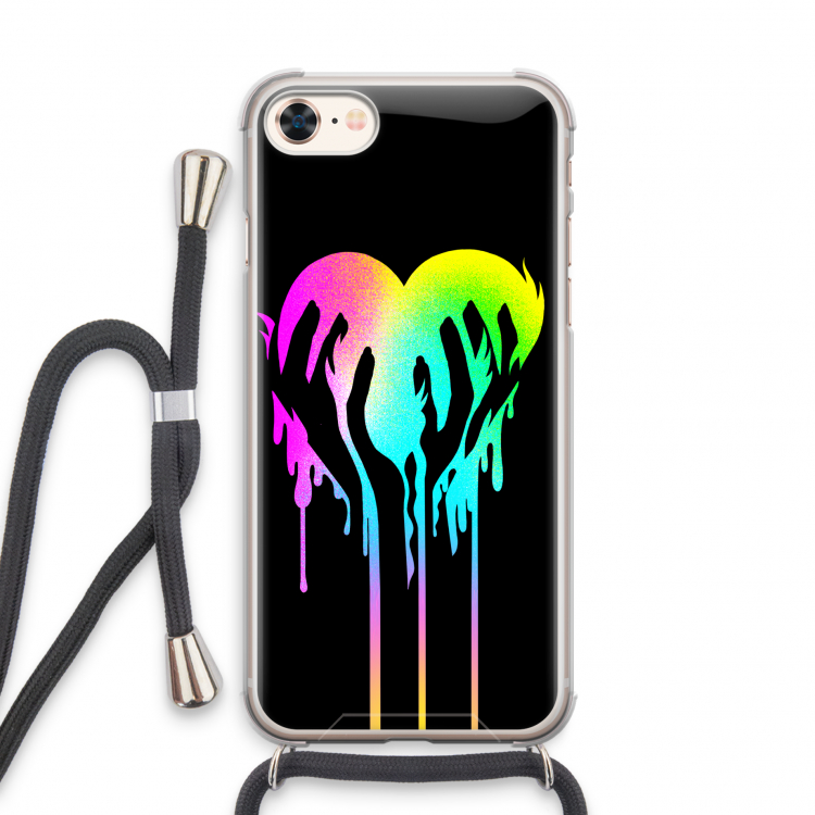 Hold My Heart: iPhone 7 Transparant Hoesje met koord