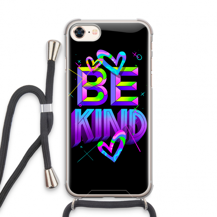 Be Kind: iPhone 7 Transparant Hoesje met koord