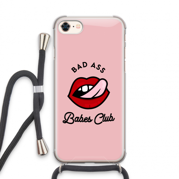 Badass Babes Club: iPhone 7 Transparant Hoesje met koord