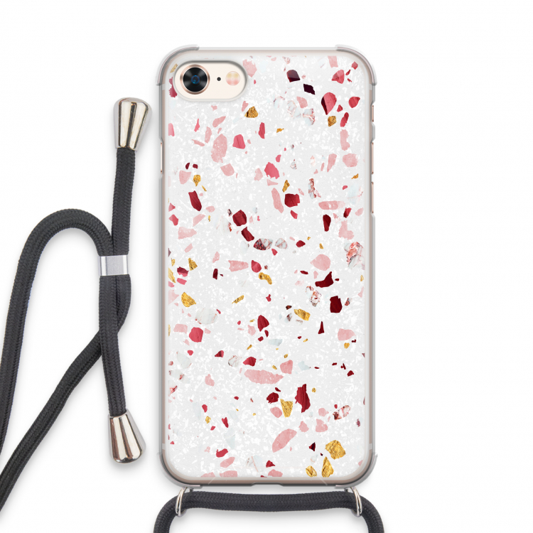 Terrazzo N°9: iPhone 7 Transparant Hoesje met koord