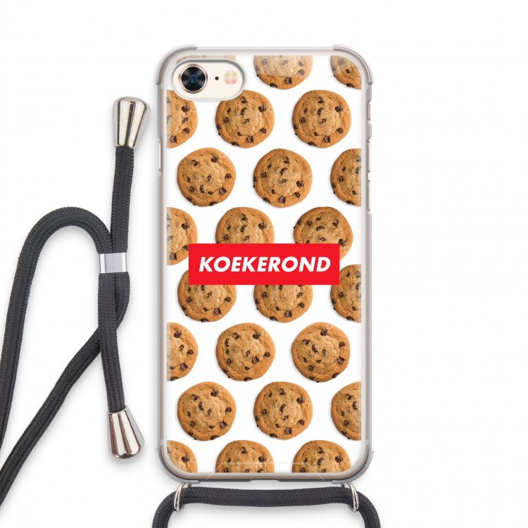 Koekerond: iPhone 7 Transparant Hoesje met koord