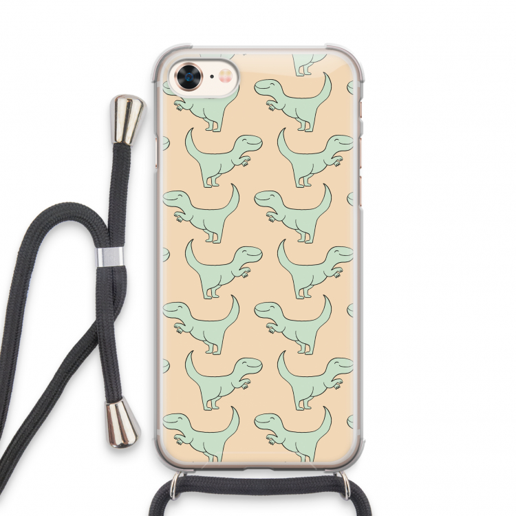Dinos: iPhone 7 Transparant Hoesje met koord