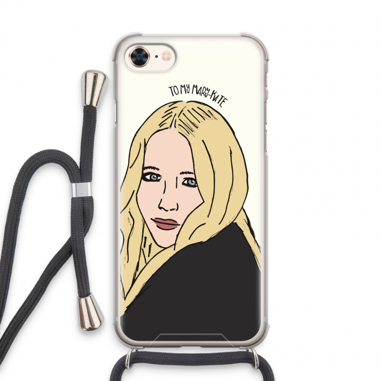 Mary Kate: iPhone 7 Transparant Hoesje met koord