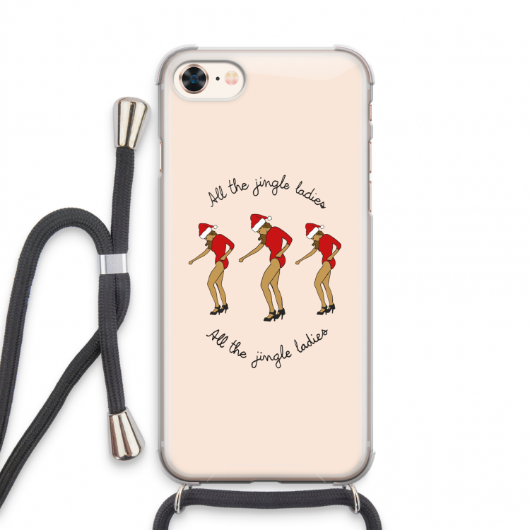 Jingle Ladies: iPhone 7 Transparant Hoesje met koord