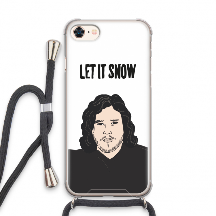 Let It Snow: iPhone 7 Transparant Hoesje met koord