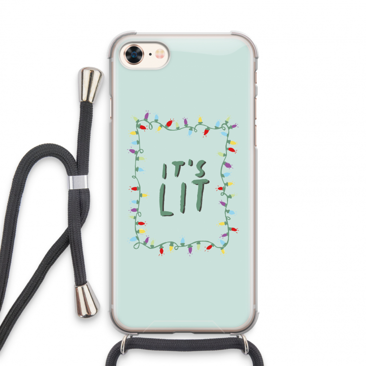 It's Lit: iPhone 7 Transparant Hoesje met koord