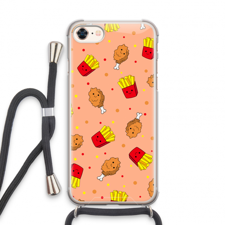 Chicken 'n Fries: iPhone 7 Transparant Hoesje met koord