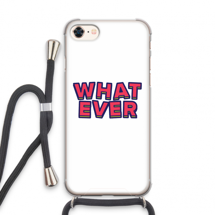 Whatever: iPhone 7 Transparant Hoesje met koord