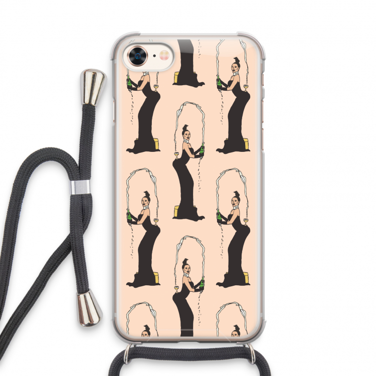 Pop Some Kim: iPhone 7 Transparant Hoesje met koord