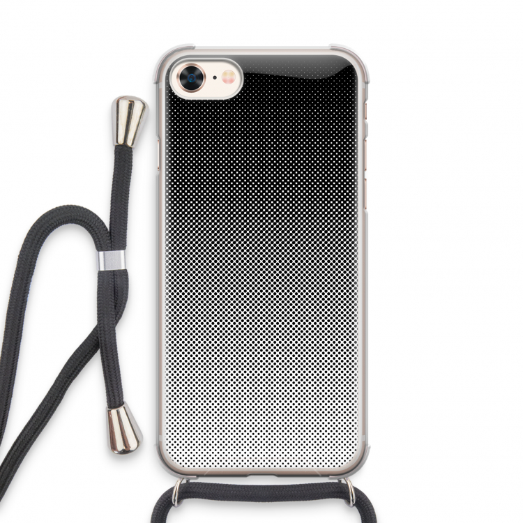 Musketon Halftone: iPhone 7 Transparant Hoesje met koord