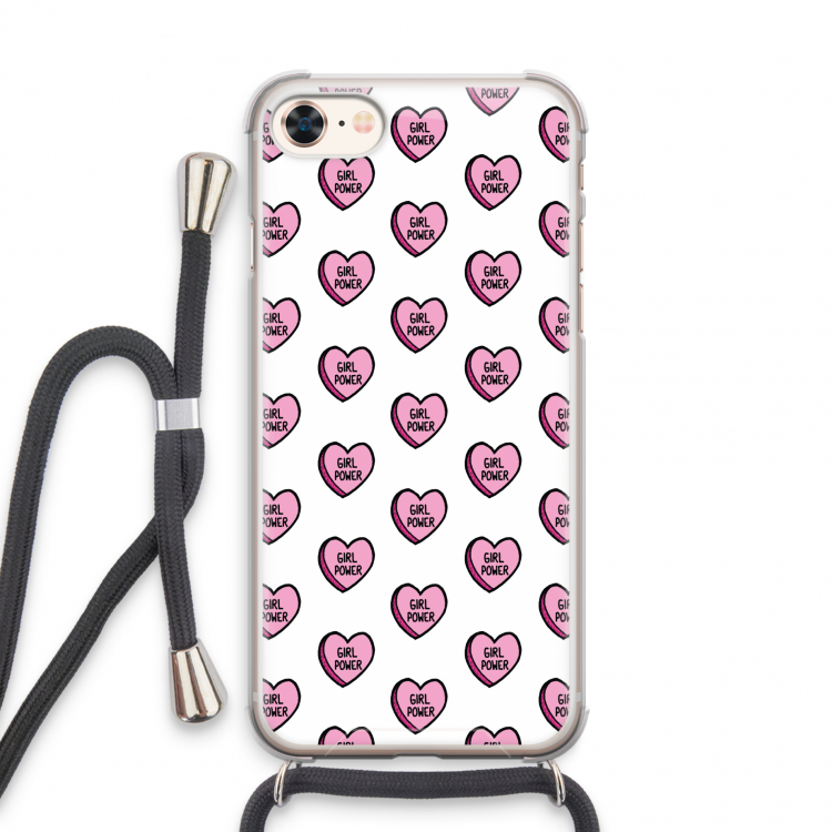 GIRL POWER: iPhone 7 Transparant Hoesje met koord