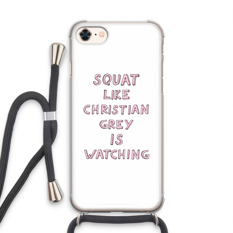 Christian Grey: iPhone 7 Transparant Hoesje met koord