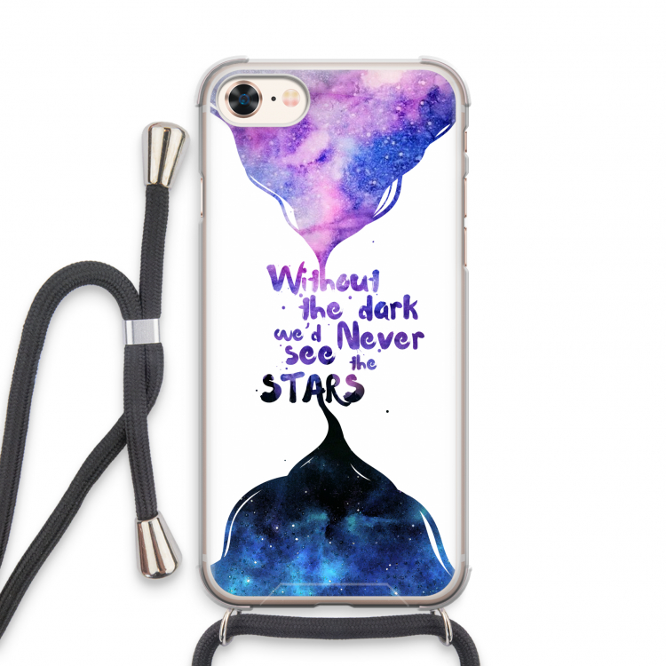 Stars quote: iPhone 7 Transparant Hoesje met koord